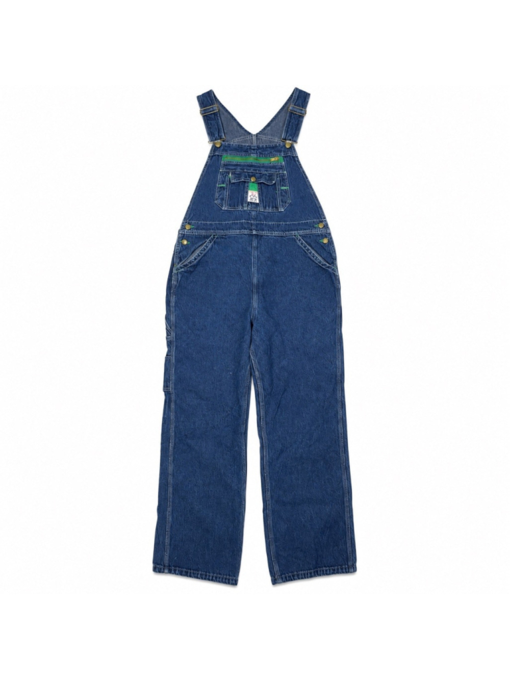 LADY LIBERTY Bib Overalls Sz 16 Blue Jean Carpenter Pant Zipper Top Pocket Chore
